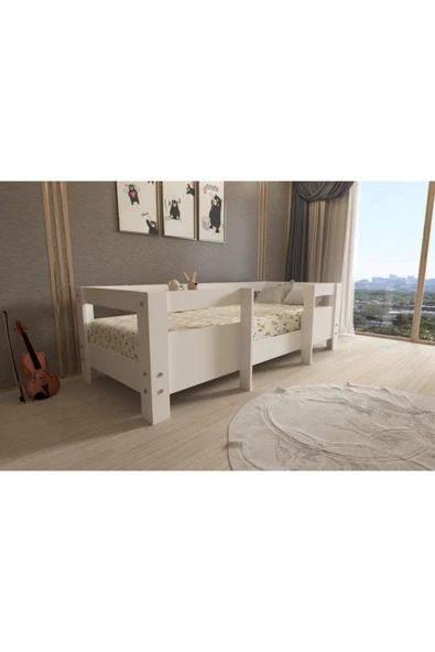 Ninnimo Ninnimo Çocuk Beyaz Mdf 90x190 Yatak Uyumlu Karyola - 2