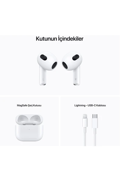 Bunnys Airpods 3.Nesil Apple iPhone 14 Pro Uyumlu Bluetooth Kulaklık KILIF HEDİYELİ - 5