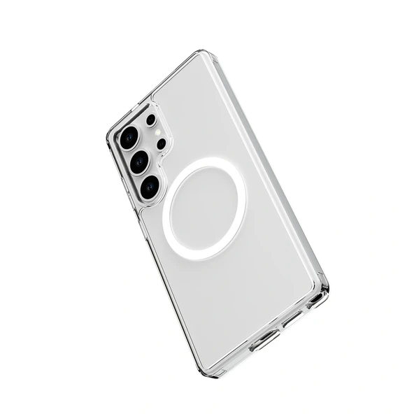 Galaxy S25 Ultra Kılıf Magsafe Şarj Özellikli Raptic Crystal Magsafe Serisi Şeffaf Kapak - Resim 3