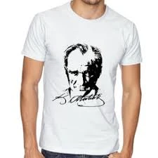 beyaz atatürk tişörtü unisex model