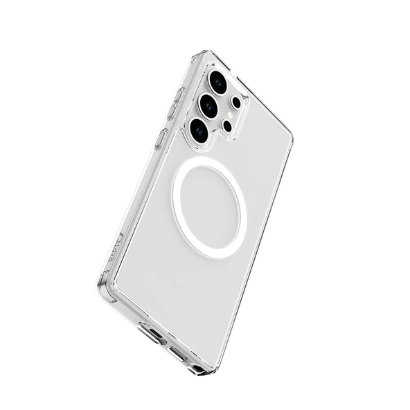 Galaxy S25 Ultra Kılıf Magsafe Şarj Özellikli Raptic Crystal Magsafe Serisi Şeffaf Kapak - Resim 4