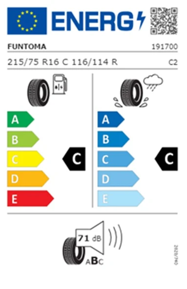 Funtoma 215/75 R16 C TL 116/114R 10PR VANFUN Kamyonet Yaz Lastiği (Üretim Tarihi:2025) - Resim 2