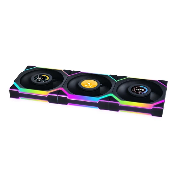 Lian Li UNI FAN SL WIRELESS LCD 3x120mm Siyah Kasa Fanı - 2