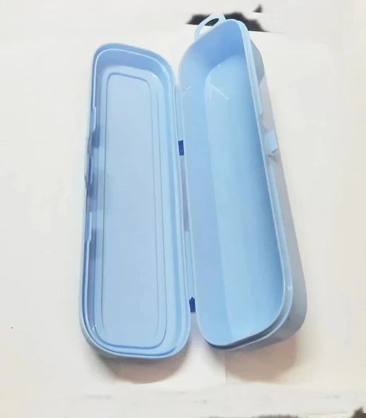 Mavi Multi Renkli Kapaklı Kalemlik Kutusu -çanta İçi Saklama - Diş Fırçası - Makyaj Fırçası Kutu - 2