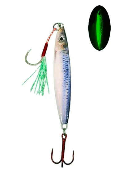S.F. Sardalya Jig 29g - Sahte Yem Kaşık Rapala -Levrek, Palamut, Lüfer, Çinekop, Turna İçin En İyi Glow Jig Yem