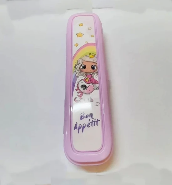 Pembe Multi Renkli Kapaklı Kalemlik Kutusu -çanta İçi Saklama - Diş Fırçası - Makyaj Fırçası Kutu - 4