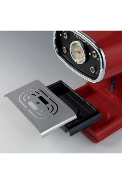 ARİETE Ceffe Retro Cappuccino/Espresso Makinesi Alüminyum Hazne Kırmızı 1388A 900W - 3