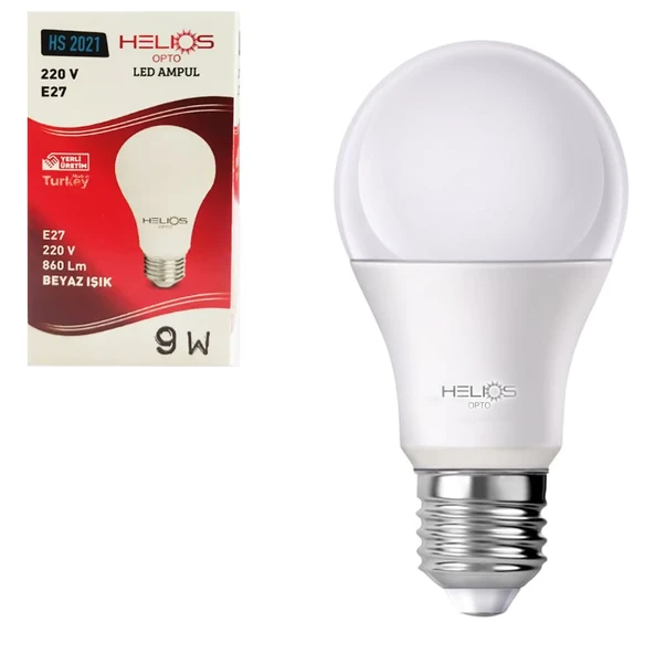 Helios Led ampul 9w 1.Kalite 860lm Beyaz HS-2021-rf25