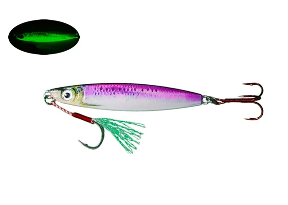 S.F. Sardalya Jig 29g - Sahte Yem Kaşık Rapala -Levrek, Palamut, Lüfer, Çinekop, Turna İçin En İyi Glow Jig Yem - 2