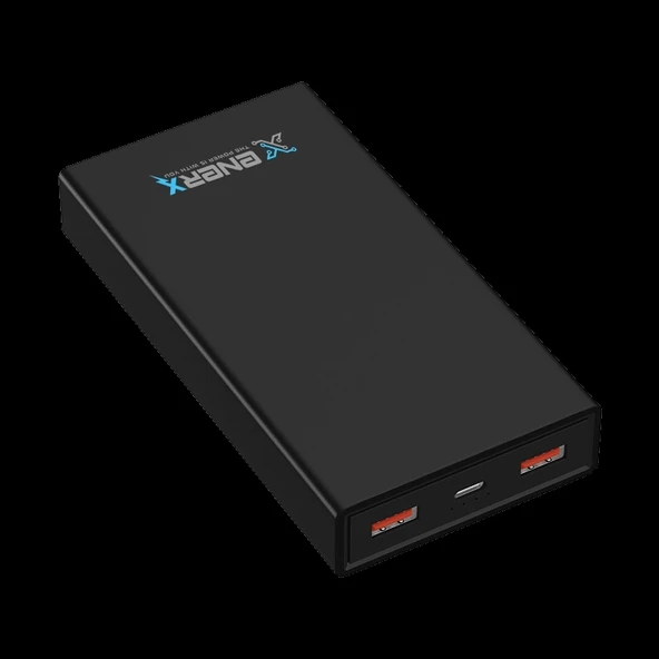 eNeRX Powerbank 20000 mAh 2.1 Amper ENR-P20C Siyah - 2