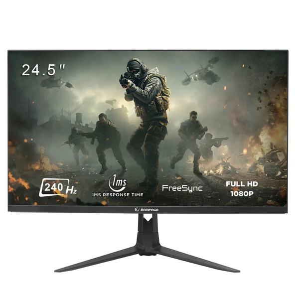 Rampage CYCLOPS CY25R240 25" 240Hz 1ms BOE VA Full HD HDR Freesync Logo Yansıtma RGB PC Flat Oyuncu