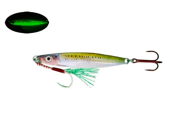 S.F. Sardalya Jig 29g - Sahte Yem Kaşık Rapala -Levrek, Palamut, Lüfer, Çinekop, Turna İçin En İyi Glow Jig Yem - Resim 2