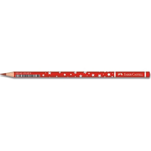 Faber-Castell Başlık Kalemi Yıldız Desenli Kırmızı 1131450001 12 Li (1 Paket 12 Adet)