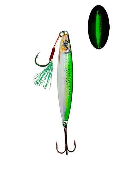 S.F. Sardalya Jig 60g - Sahte Yem Kaşık Rapala -Levrek, Palamut, Lüfer, Çinekop, Turna İçin En İyi Glow Jig Yem - 1