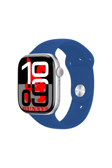 Samsung Galaxy M10 Uyumlu Mavi Akıllı Saat Watch10 2025 Hediyeli AMOLED EKRAN