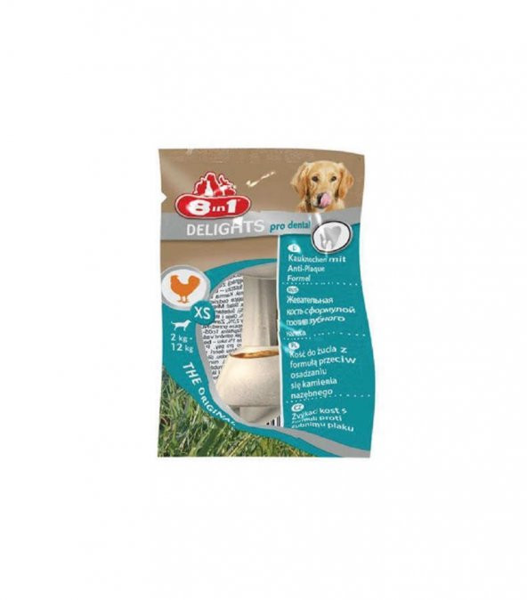 8in1 Delights XS Dental Köpek Eğitim Ödülü 1 ADET