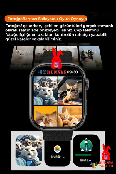 Huawei P20 Pro Uyumlu Turuncu Akıllı Saat Watch10 2025 Hediyeli AMOLED EKRAN - 5