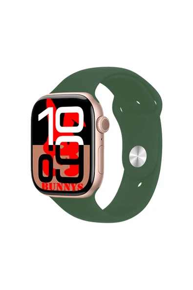Oppo F19 Uyumlu Haki Akıllı Saat Watch10 2025 Hediyeli AMOLED EKRAN