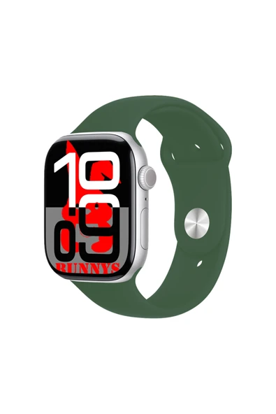 Apple iPhone 13 mini Uyumlu Haki Akıllı Saat Watch10 2025 Hediyeli AMOLED EKRAN