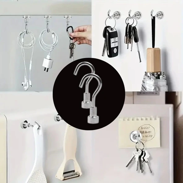 heyf HEYF® Güçlü Manyetik Mutfak,Banyolar İçin Çok Amaçlı 2'li Magnet Askı