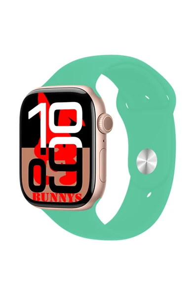 Samsung Galaxy A91 Uyumlu Su Yeşili Akıllı Saat Watch10 2025 Hediyeli AMOLED EKRAN