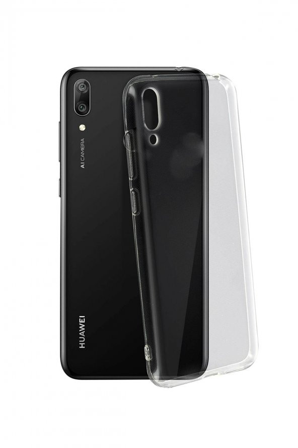 Huawei Y7 2019 Kılıf Yüksek Kalite Şeffaf Silikon Kılıf - 2