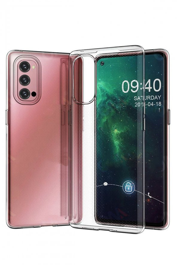 Oppo Reno 4 Kılıf Yüksek Kalite Şeffaf Silikon Kılıf - 2