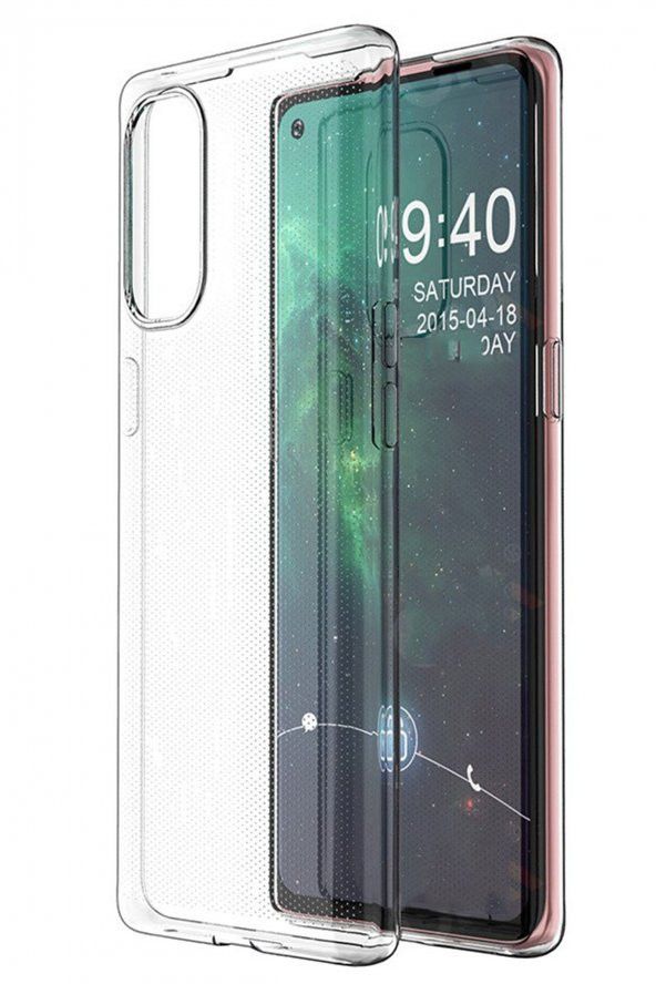 Oppo Reno 4 Kılıf Yüksek Kalite Şeffaf Silikon Kılıf - 3