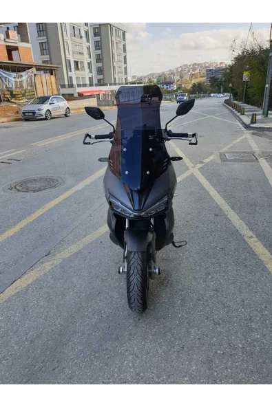 MOTOCAM Falcon Trex 188 Siperlik Ön Cam 2022 2024 Model 65cm Siyah Renkli 4mm ORTA BOYLU CAM