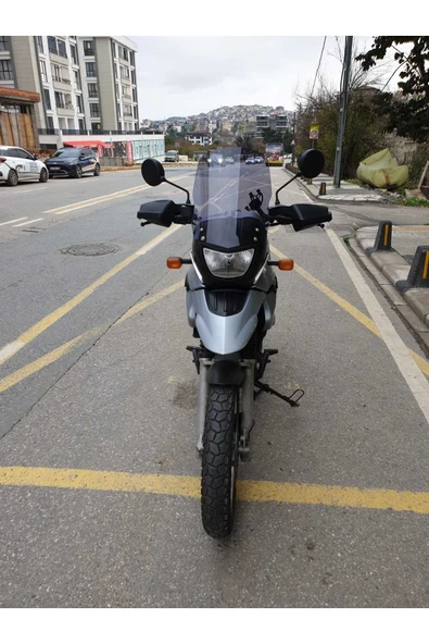 MOTOCAM Bmw F650 GS Siperlik Ön Cam 2004-2007 Model 45cm açıkfüme Renkli ( 4 Delikli ) 4mm