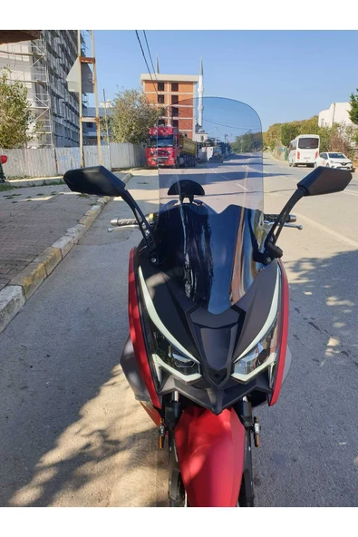 MOTOCAM Ariic Chief 318 Siperlik Ön Cam 2023 2024 Model 75cm Açıkfüme Renkli 4mm UZUN CAM
