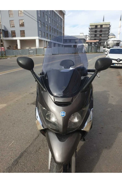 MOTOCAM Piaggio X Evo Siperlik Ön Cam 2009 2015 Model 70cm Açıkfüme Renkli 4mm
