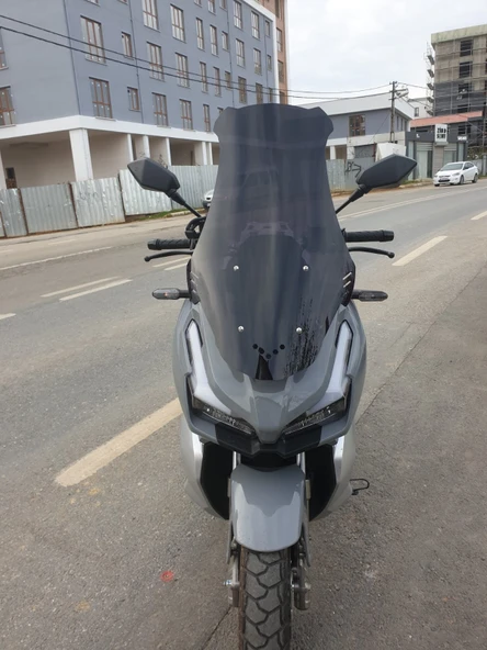 MOTOCAM RKS Veloce 150 Siperlik Ön Cam 2023 2024 Model 75cm Siyah Renkli 4mm UZUN CAM