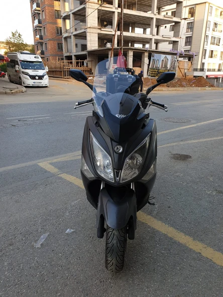 MOTOCAM Sym Joymax 250 İ Siperlik Ön Cam 2013 2017 Model 75cm Şeffaf Renkli 4mm UZUN CAM