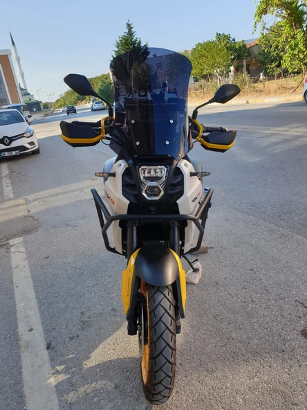 MOTOCAM RKS QJ SVT 650 X Siperlik Ön Cam 2023 2024 Model 50cm Siyah Renkli 4mm