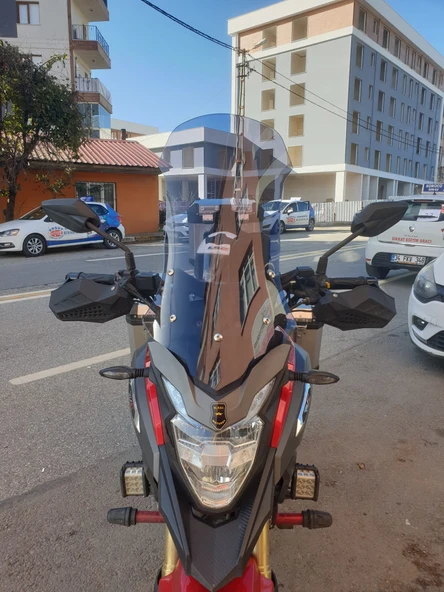 MOTOCAM RKS Trv 242 Siperlik Ön Cam 2021 Model 68cm Açıkfüme Renkli 4mm UZUN CAM