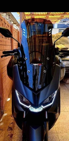 MOTOCAM RKS Grace 202 Siperlik Ön Cam 2021 2022 Model 65cm Siyah Renkli 4mm ORTA BOYLU CAM