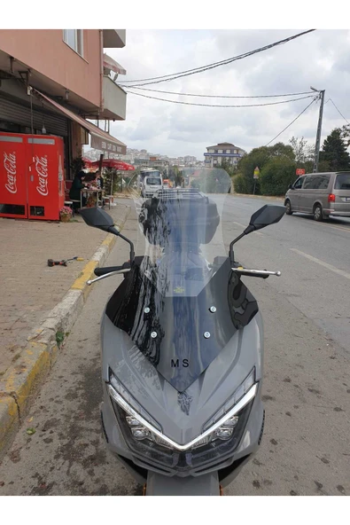 MOTOCAM Mondial Strada 125 Siperlik Ön Cam 2023 2024 Model 75cm Şeffaf Renkli 4mm UZUN CAM