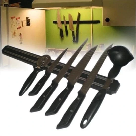 heyf HEYF® Mıknatıslı Paslanmaz Duvar Bıçak Askısı Standı 55 Cm Aparat