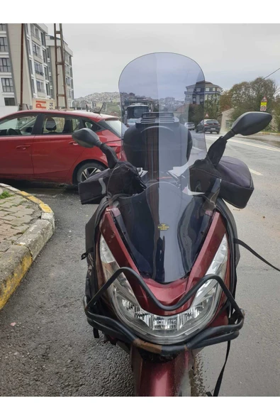 MOTOCAM Honda Pcx Siperlik Ön Cam 2011 2013 Model 83cm Açıkfüme Renkli 4mm UZUN CAM