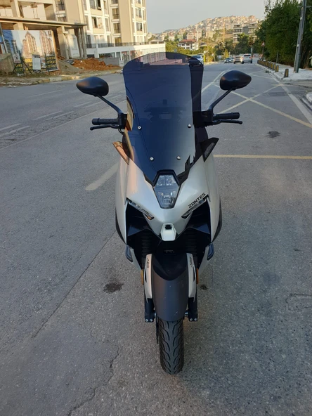 MOTOCAM Zontes ZT 125 Siperlik Ön Cam 2024 Model 55cm Siyah Renkli 4mm