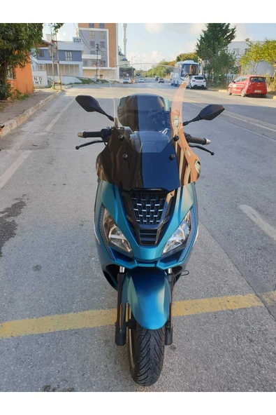 MOTOCAM Peugeot Pulsion 125 Siperlik Ön Cam 2022 2024 Model 68cm Şeffaf Renkli 4mm