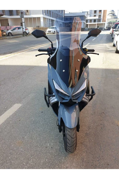 MOTOCAM Kuba Chia 125 Siperlik Ön Cam 2023 2024 Model 78cm Açıkfüme Renkli 4mm UZUN CAM
