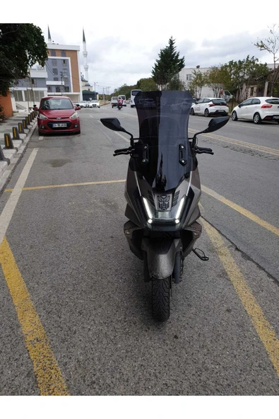MOTOCAM kymco Skytown 125 Siperlik Ön Cam 2023 2024 Model 72cm Siyah Renkli 4mm UZUN CAM