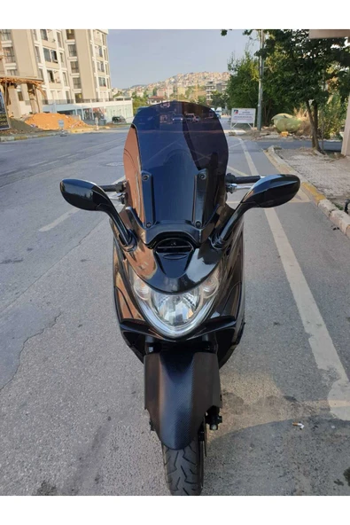 MOTOCAM Kymco Xciting 250 500 İ Siperlik Ön Cam 2008 2012 Model 62cm Siyah Renkli 4mm