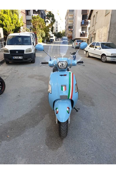 MOTOCAM RKS Bitter 125 Siperlik Ön Cam 2022 2024 Model 43cm Şeffaf Renkli 4mm Aparat Gönderi̇lmeyecek