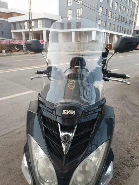 MOTOCAM Sym Joyride 200 Siperlik Ön Cam 2009 2018 Model 53cm Şeffaf Renkli 4mm