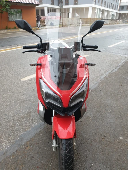 MOTOCAM RKS Reale 125 Siperlik Ön Cam 2023 2024 Model 75cm Şeffaf Renkli 4mm UZUN CAM