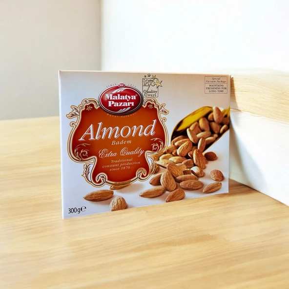 Kavrulmuş Badem İç Premium Kutu 300 Gr