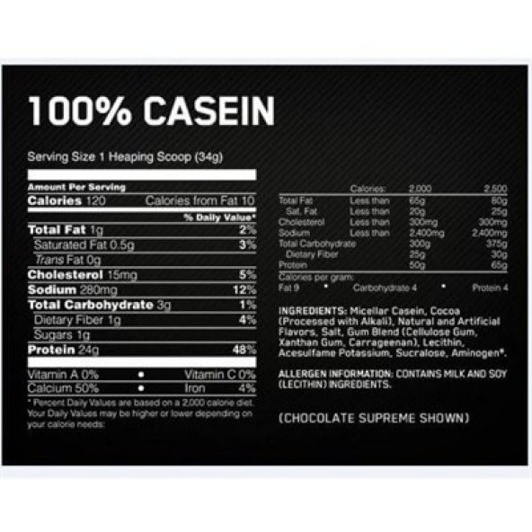 Optimum Gold Standard Casein 908 Gr - 2